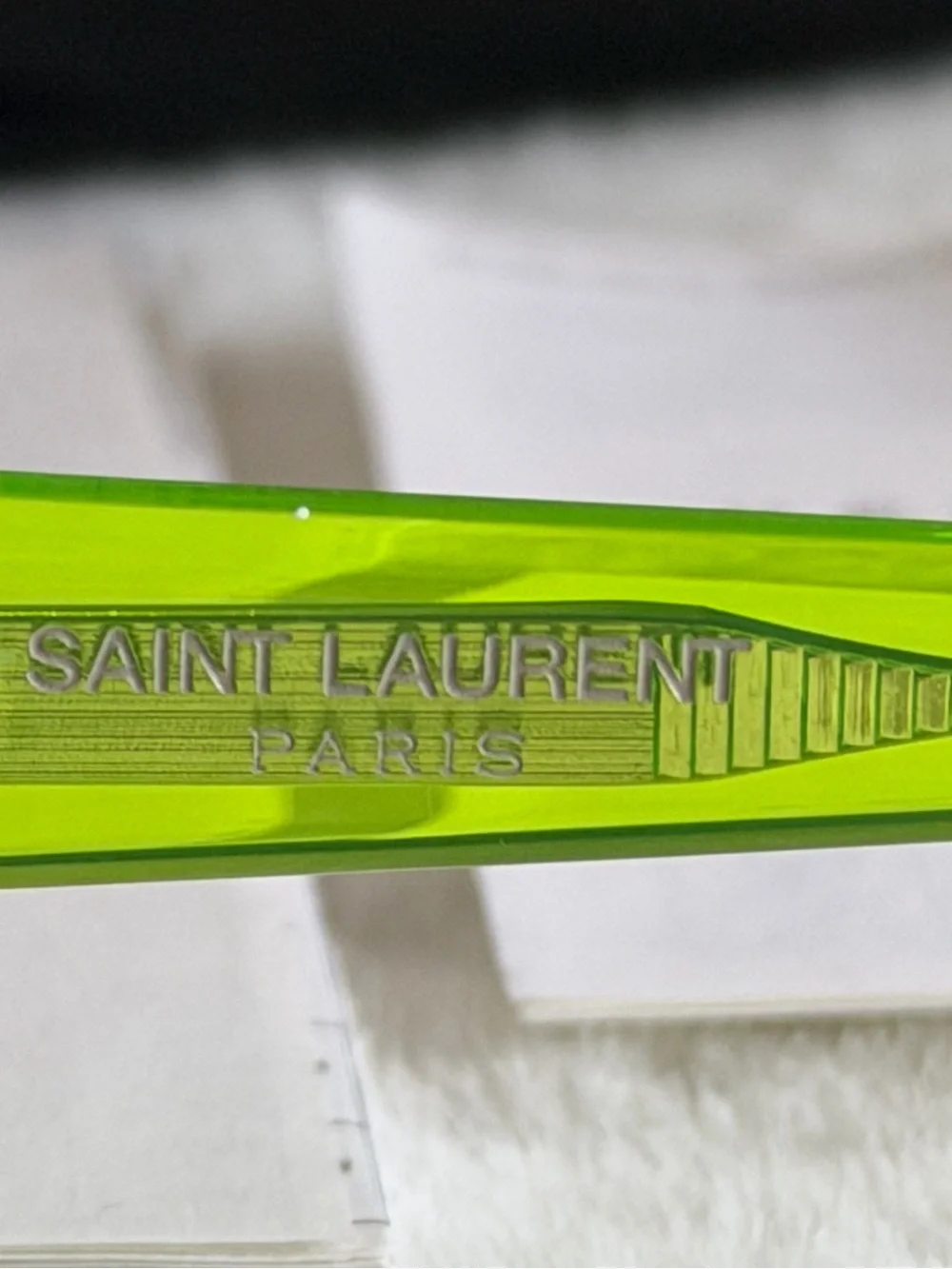 Saint Laurent Lily Translucent Lime Green Cat Eye SL213 Retro Chic Sunglasses